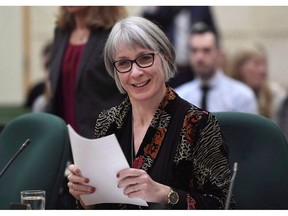 Labour Minister Patty Hajdu appears at a Commons human resources committee hearing on Parliament Hill in Ottawa on Monday, Feb. 12, 2018. Federal labour rules will undergo a legislative rewrite with a new, updated code set to be in place by the time Labour Day rolls around next year, Canada's employment minister says.