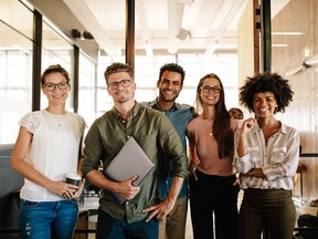 portrait of successful creative business team