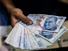 The lira rose after the rate hike and was trading 3.1 per cent higher at 6.1604 per dollar at 2:23 p.m. in Istanbul. It has lost around 40 per cent of its value this year.