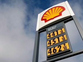 Gas prices over US$4 per gallon are displayed at a Shell station March 13, 2008 in San Mateo, California.