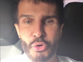 Brandon Truaxe, the founder of Deciem, as he appeared in an Instagram video announcing he was shutting down operations until further notice.