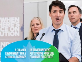 Prime Minister Justin Trudeau speaks to the media and students at Humber College regarding his government's new federally-imposed carbon tax in Toronto on Tuesday.