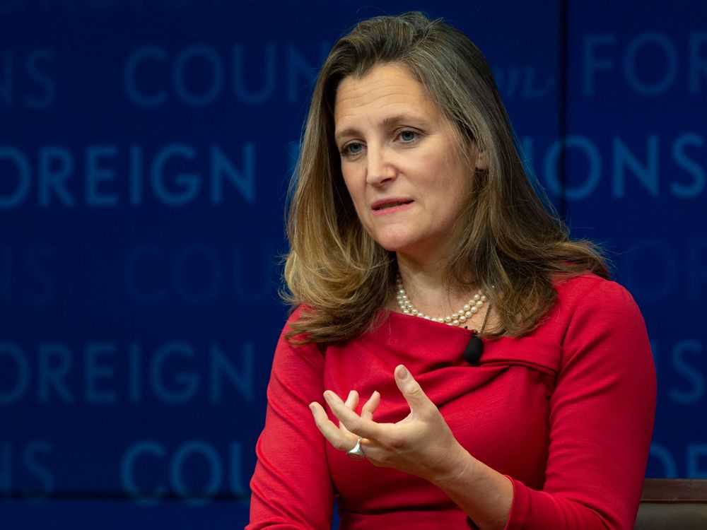 After inking USMCA deal, the first thing Chrystia Freeland did was lie on the floor of Trudeau's