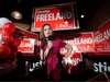 Chrystia Freeland celebrates her victory in the federal by-election in the riding of Toronto Centre in 2013.
