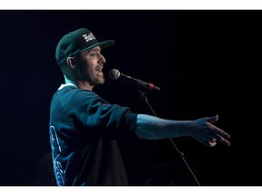 Classified performs at the 2018 East Coast Music Awards gala in Halifax on Thursday, May 3, 2018.