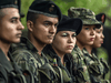 Members of the Revolutionary Armed Forces of Colombia (FARC) at a camp in the Colombian mountains in 2016, the year the guerilla group agreed to a peace accord with the government.