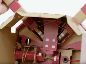 Nintendo Labo, a series of video games for Switch that make use of real-world cardboard construction kits, has a freeform mode dubbed Toy-Con Garage that allows kids to make their own DIY creations and visually "code" how they behave.