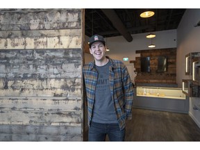 David Thomas, co-owner of Jimmy's Cannabis, which will be opening its doors to the public for the first time on Oct. 17, in Battleford, Sask., on Friday, Oct. 12, 2018.