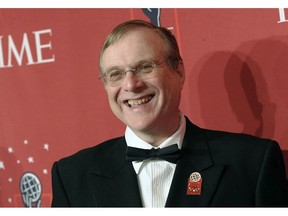 FILE - In this May 8, 2008 file photo, Vulcan Inc. Founder and Chairman Paul Allen attends Time's 100 Most Influential People in the World Gala in New York. Allen, billionaire owner of the Trail Blazers and the Seattle Seahawks and Microsoft co-founder, died Monday, Oct. 15, 2018 at age 65. Earlier this month Allen said the cancer he was treated for in 2009, non-Hodgkin's lymphoma, had returned.