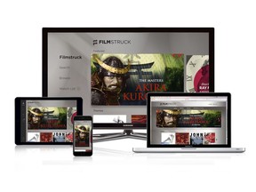 This image released by Turner Classic Movies shows FilmStruck, a subscription streaming service displayed on multiple devices. FilmStruck is shutting down after two years of operation. The service said Friday, Oct. 26, on its website that the last day of service will be November 29, and that it is no longer enrolling new subscribers. (Turner Classic Movies via AP)