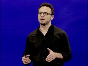 FILE - In this Sept. 24, 2015, file photo, Oculus VR CEO Brendan Iribe speak during the Oculus 2 conference in Los Angeles. Iribe, a co-founder of Facebook's virtual-reality division, is joining the exodus of executives to leave the company after striking it rich in lucrative sales of their startups. Iribe disclosed his decision to leave Facebook in a tweet posted Monday, Oct. 22, 2018.