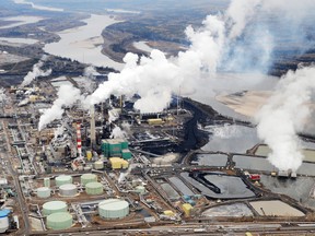 Suncor oil sands extraction facility near the town of Fort McMurray in Alberta.