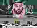 A portrait of Saudi Crown Prince Mohammed bin Salman (MBS) is displayed in the capital Riyadh one day ahead of the the Future Investment Initiative FII conference that will take place in Riyadh Oct. 23 to 25.