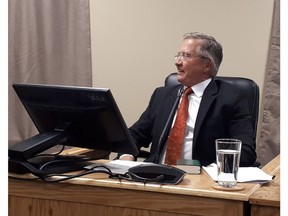 Former Newfoundland and Labrador premier Danny Williams testifies at the Muskrat Falls inquiry in St.John's, Monday, Oct.1, 2018.