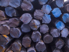 Steel is seen in a distribution factory in Monterrey in northern Mexico. Canada is imposing new quotas and tariffs on imports of seven categories of steel from many countries, including Mexico.