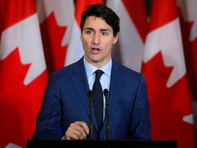 Prime Minister Justin Trudeau blamed Stephen Harper’s previous Conservative government for making it so costly to cancel the Saudi arms deal.