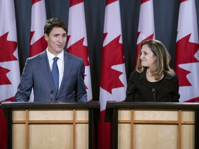 Prime Minister Justin Trudeau and Minister of Foreign Affairs Chrystia Freeland speak about the United States Mexico Canada Agreement.