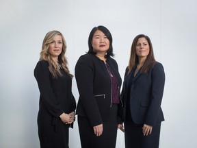 HSBC award winners: Kim Hallwood, Sophia Tsui, Georgia Stavridis.