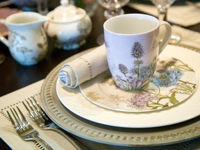 A table setting at a Bowring store in London, Ont.