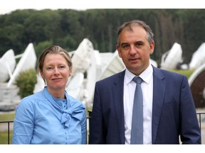 Corinne Mailles Deputy General Manager of Telespazio France & Patrick Biewer, CEO of GovSat