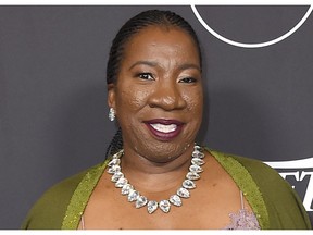 FILE - In this Oct. 12, 2018, file photo, Tarana Burke arrives at Variety's Power of Women event at the Beverly Wilshire hotel in Beverly Hills, Calif. Burke, an activist who coined the phrase "Me Too" more than a decade before it became a global slogan for survivors of sexual violence, is one of three people selected for the MIT Media Lab Disobedience award. Organizers say the award highlights effective, ethical disobedience across disciplines like scientific research, civil rights, freedom of speech and human rights.