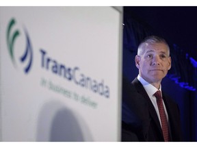 TransCanada Corp. president and CEO Russ Girling addresses the company's annual meeting in Calgary, Friday, April 27, 2018. TransCanada Corp. says it will go ahead with a $1.5-billion expansion of its Nova Gas Transmission Ltd. System. The plan includes approximately 197 kilometres of large diameter pipeline, three compression units, meter stations and associated facilities.