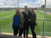 Dave Hopkinson with his family at the Real Madrid field.