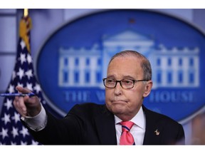 National Economic Council Director Larry Kudlow speaks to reporters during the daily press briefing in the Brady press briefing room at the White House in Washington, Tuesday, Nov. 27, 2018.