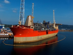 Husky Energy's SeaRose FPSO at Marystown, Newfoundland and Labrador.