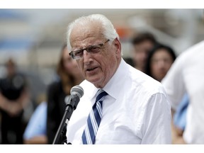 FILE- In this June 1, 2018, file photo U.S. Rep. Bill Pascrell Jr., D-N.J., speaks during a news conference talking about the closing of Toys R Us outside of one of the store locations in Totowa, N.J. President Donald Trump faces the task of getting his own Congress to sign off on the U.S.-Mexico-Canada Agreement, which is meant to replace the 24-year-old North American Free Trade Agreement. "It's going to be a very tough sell,'' said Pascrell, top Democrat on the House subcommittee that oversees trade issues.