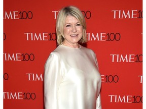 FILE - In this April 24, 2018, file photo, Martha Stewart attends the Time 100 Gala celebrating the 100 most influential people in the world in New York. Stewart posted about her first Uber ride experience on Monday, Nov. 19, including a picture that showed debris on the floor and two water bottles in the vehicle.