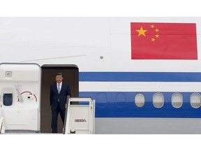 Chinese President Xi Jinping arrives at the Ninoy Aquino International Airport in suburban Pasay city, southeast of Manila, Philippines, Tuesday, Nov. 20, 2018. Xi visited the Philippines for the first time to deepen ties with America's ally.