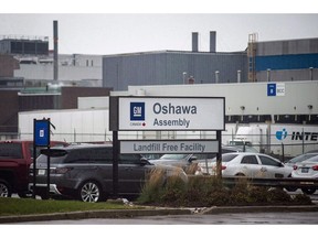 The Oshawa General Motors car assembly plant. Unifor president Jerry Dias says General Motors will consider options put forth by the union to keep the plant open and respond by Jan. 7.