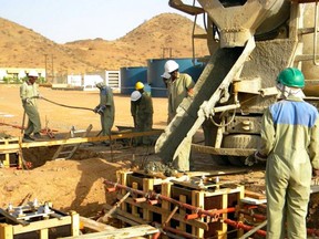 Workers at Nevsun's Bisha Pit in Eritrea.