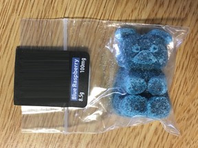 An edible cannabis product was seized by police in Delta, B.C., when arresting a woman allegedly selling weed-laced edibles with 40 times the recommended dose of THC.