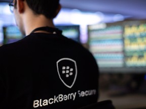 BlackBerry Ltd reported a quarterly profit on Thursday, compared with a loss a year earlier.
