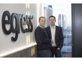 Egress Software's CEO and CTO, Tony Pepper and Neil Larkins