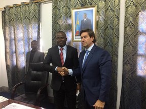 CEO of Instadose Pharma Grant Sanders meeting with the Vice Minister of agriculture of the Democratic Republic of the Congo