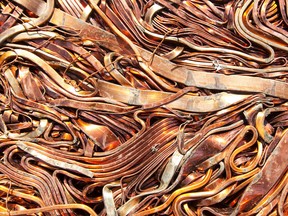 A cube of copper scrap in Germany.