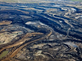 An aerial view Suncor's Millennium Mine oilsands operation north of Fort McMurray, Alta.