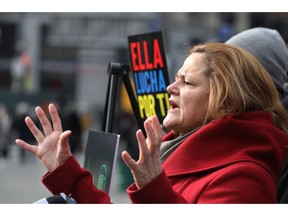 Melissa Mark-Viverito, a candidate for New York City Public Advocate, speaks at a news conference, Thursday, Dec. 6, 2018, in New York. The former New York City Council Speaker is proposing to legalize marijuana sales and use the tax revenue to help fund the city's aging subway system.