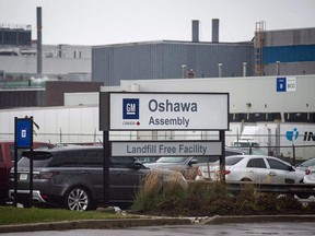 The General Motors car assembly plant in Oshawa, Ont.