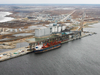 An aerial view of the port of Churchill, Canada’s only deepwater Arctic port.