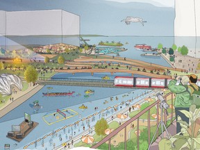 This illustration provided by Sidewalk Toronto shows the design for a development proposed for the city's eastern waterfront. The project has been mired in controversy.