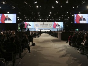 UN Secretary General Antonio Guterres delivers a speech during the opening of COP24 UN Climate Change Conference 2018 in Katowice, Poland, Monday, Dec. 3, 2018.