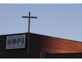 This Nov. 1, 2018, file photo shows the Hope Center women's shelter in downtown Anchorage, Alaska. A federal judge in Alaska will hear arguments Friday, Jan. 11, 2019, in a lawsuit filed by the faith-based shelter against the city over a requirement that it accept transgender women. Alliance Defending Freedom, a conservative Christian law firm, is seeking a preliminary injunction to stop the city from applying its gender identity law to the Hope Center shelter.