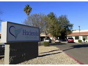 This Friday, Jan. 4, 2019, photo shows Hacienda HealthCare in Phoenix. The revelation that a Phoenix woman in a vegetative state recently gave birth has prompted Hacienda HealthCare CEO Bill Timmons to resign, putting a spotlight on the safety of long-term care settings for patients who are severely disabled or incapacitated.