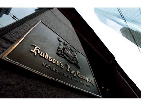 The flagship Hudson's Bay Company store is pictured in Toronto on January 27, 2014. Hudson's Bay Co.'s stock is up about 12 per cent after an entity controlled by Hudson's Bay Co.'s executive chairman Richard Baker announced it picked up another eight per cent stake in the department store company.