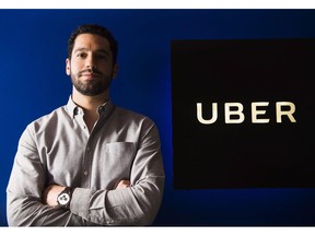 Uber Canada's recently-appointed general manager Rob Khazzam poses for a photograph in Toronto on Wednesday, January 17, 2018. Bikes, booze and e-scooters are part of Uber Canada's plan for the country in 2019. Managers from the U.S. tech giant's Canadian arm say they are exploring bringing alcohol delivery to provinces beyond B.C., where the service was launched in 2018.