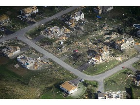 Damage from a tornado is seen in Dunrobin, Ont. west of Ottawa on September 22, 2018. The Insurance Bureau of Canada says severe weather caused $1.9 billion in insured damage last year. An early-May windstorm that affected Ontario and parts of Quebec and topped $410 million -- with $380 million of this damage being in Ontario.